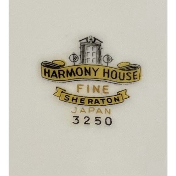 4 Vintage 7 5/8” Sheraton Soup Cereal Bowls Harmony House Fine China Sears #3250 - Picture 4 of 4